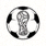 世界杯买足球官方logo，绿色足球图标搭配金色文字